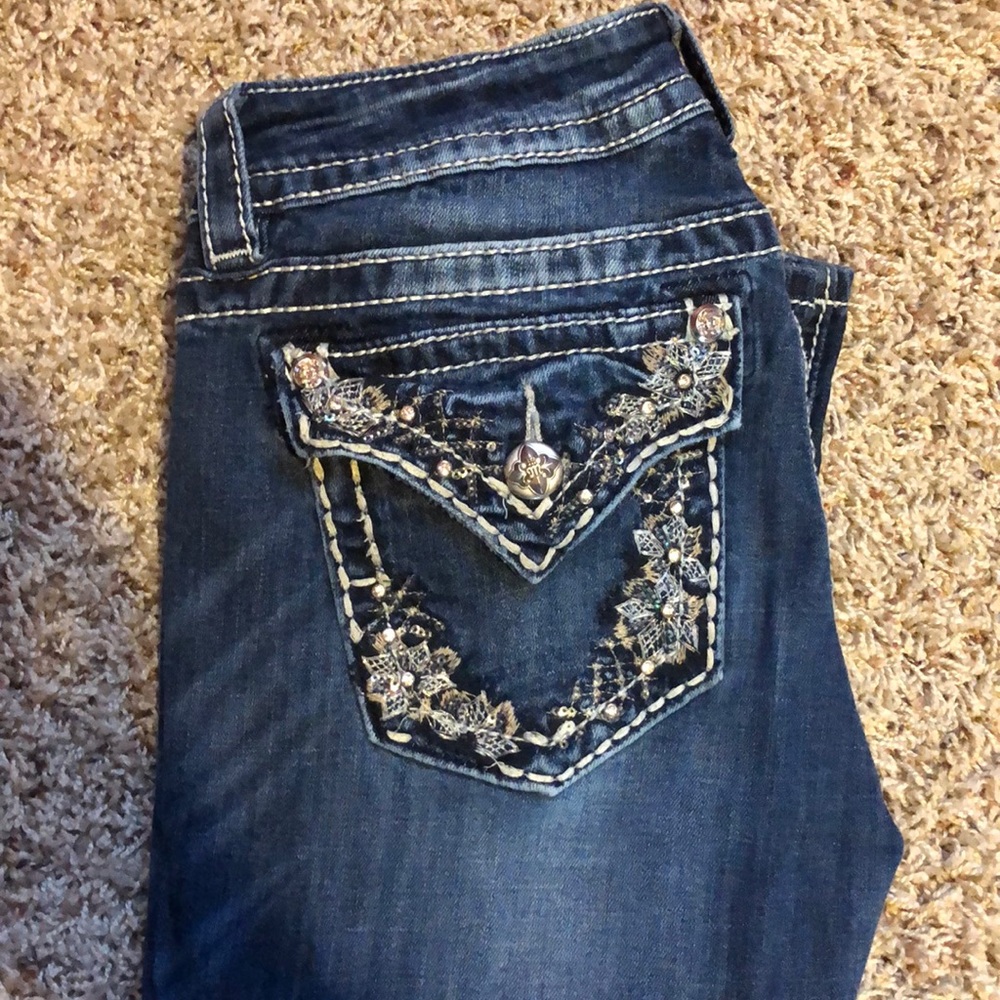 Miss Me jeans with flower pockets